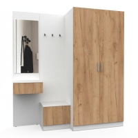 Набор мебели для прихожей "Марсель-156" МР 01-156 В2160 Ш2000 Г580 (ЛДСП Дуб крафт золотой) Набор мебели для прихожей "Марсель-156" МР 01-156 В2160 Ш2000 Г580 (ЛДСП Дуб крафт золотой)